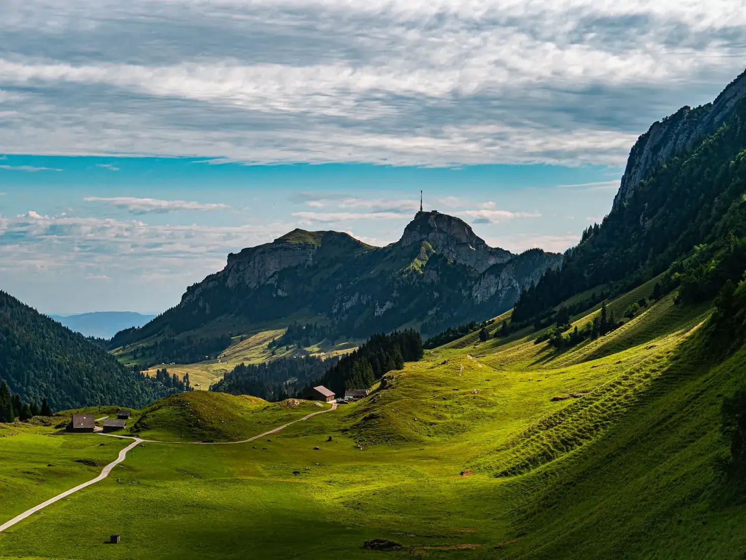 Alpine scenery in Switzerland